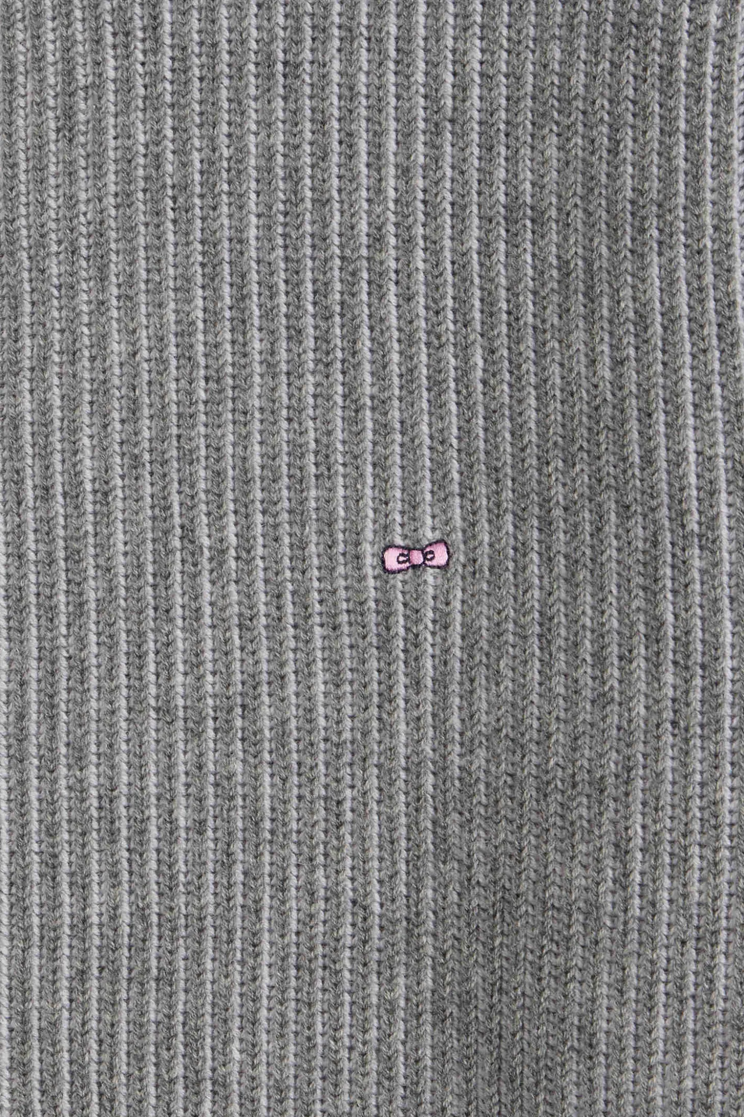 Regular grey wool and cotton zipped cardigan