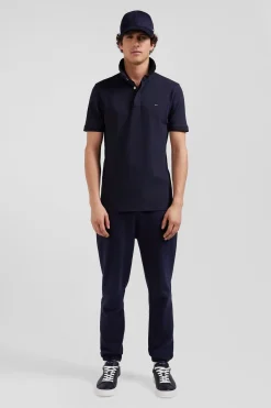 Regular navy blue brushed fleece jogging bottoms