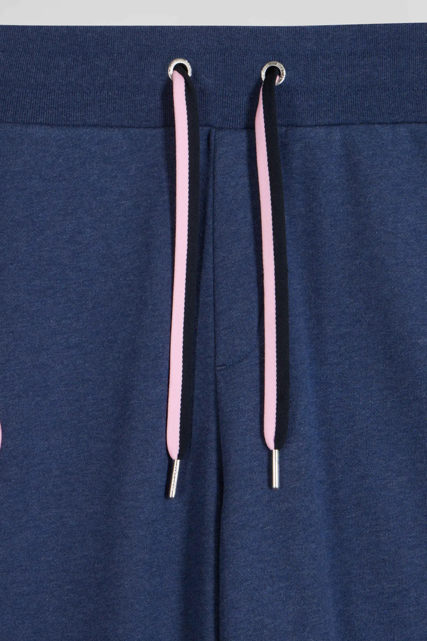 Regular navy blue brushed cotton fleece jogging bottoms