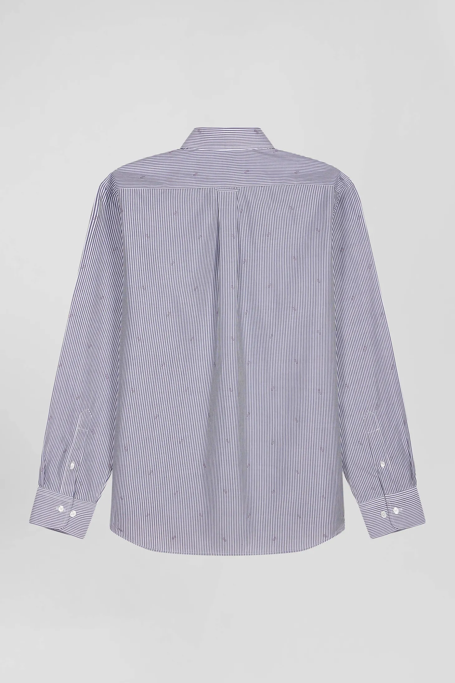 Regular navy blue cotton shirt