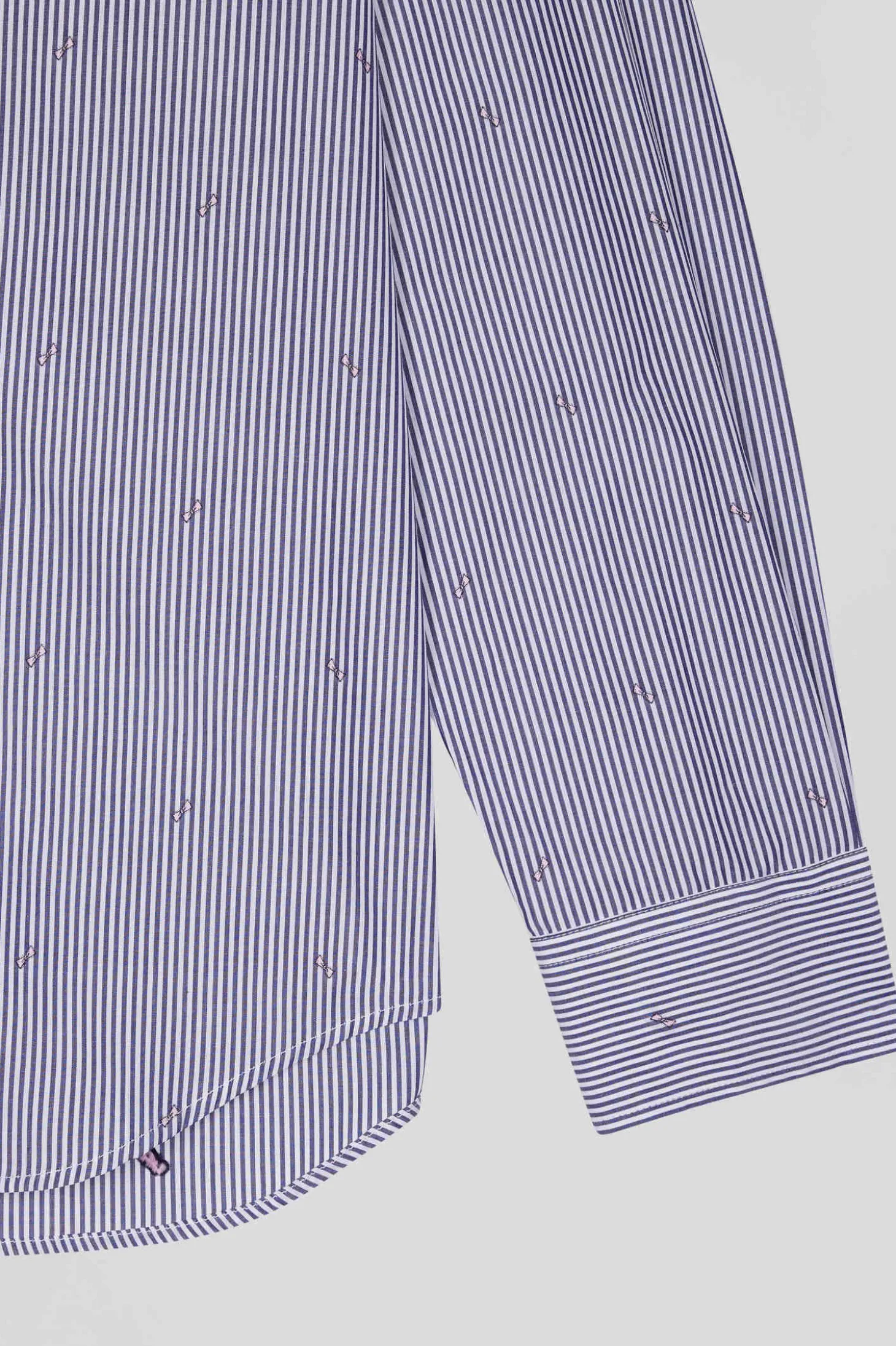 Regular navy blue cotton shirt