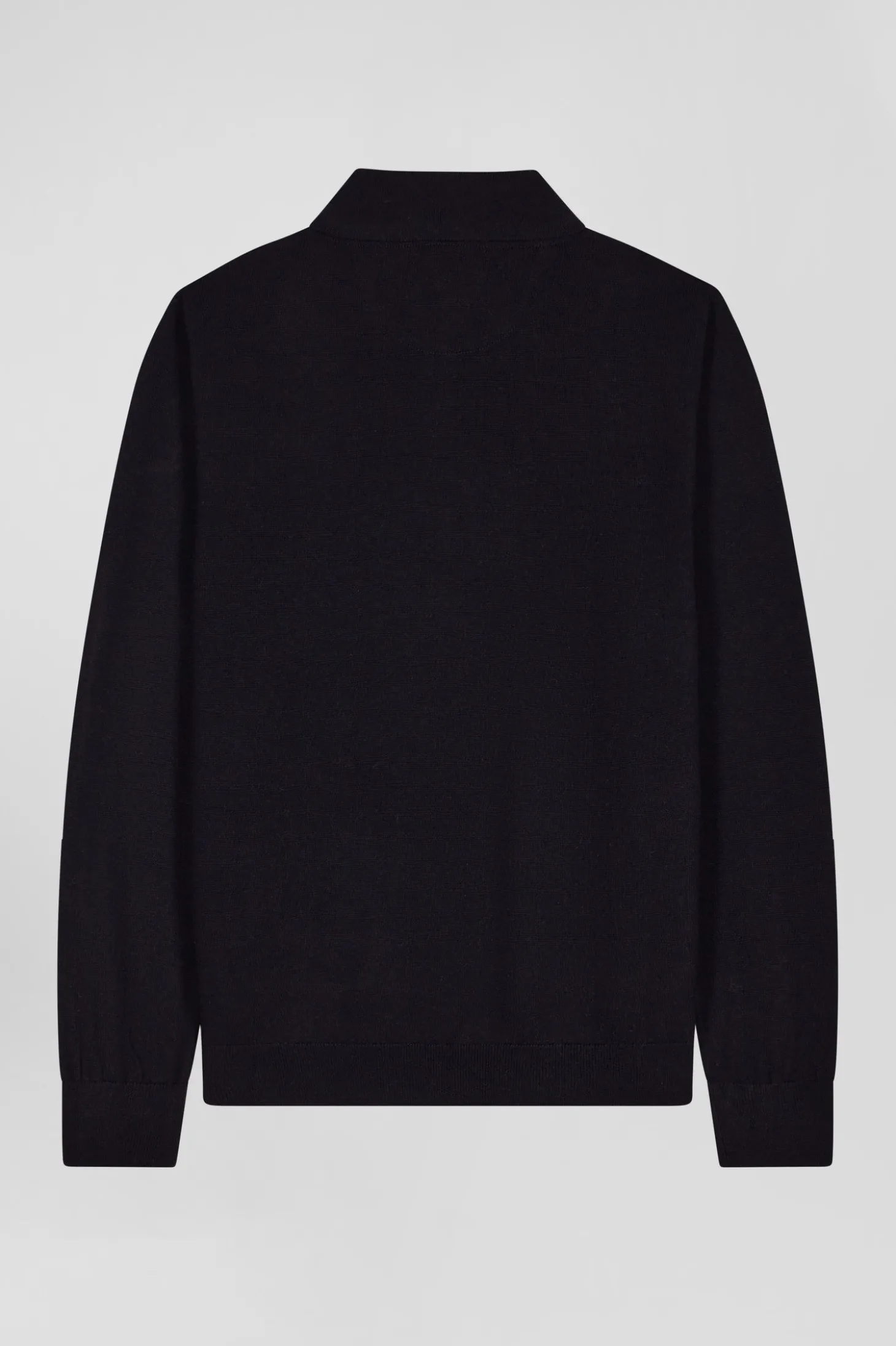 Regular navy blue merino wool cardigan
