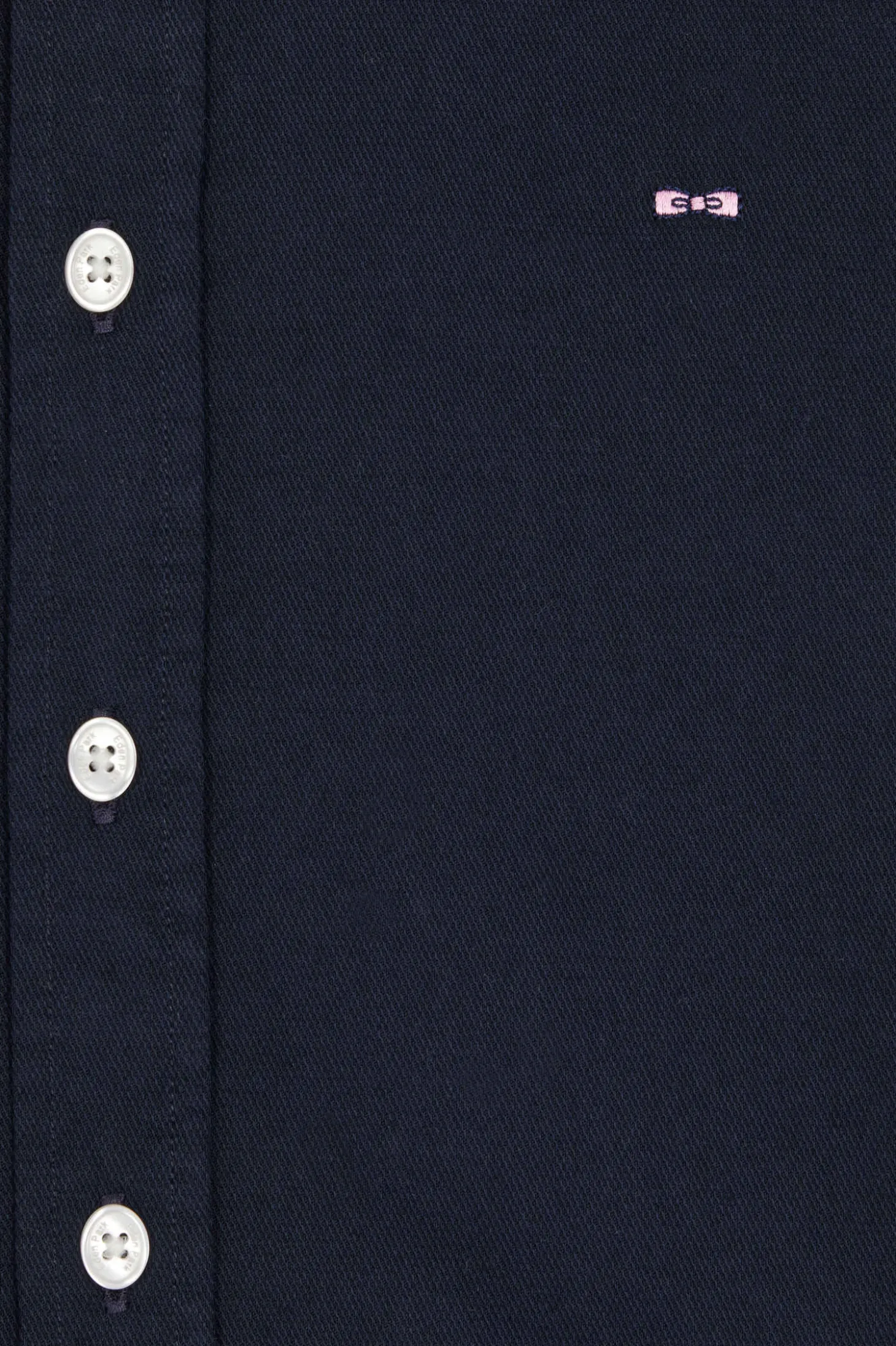 Regular navy blue oxford cotton shirt