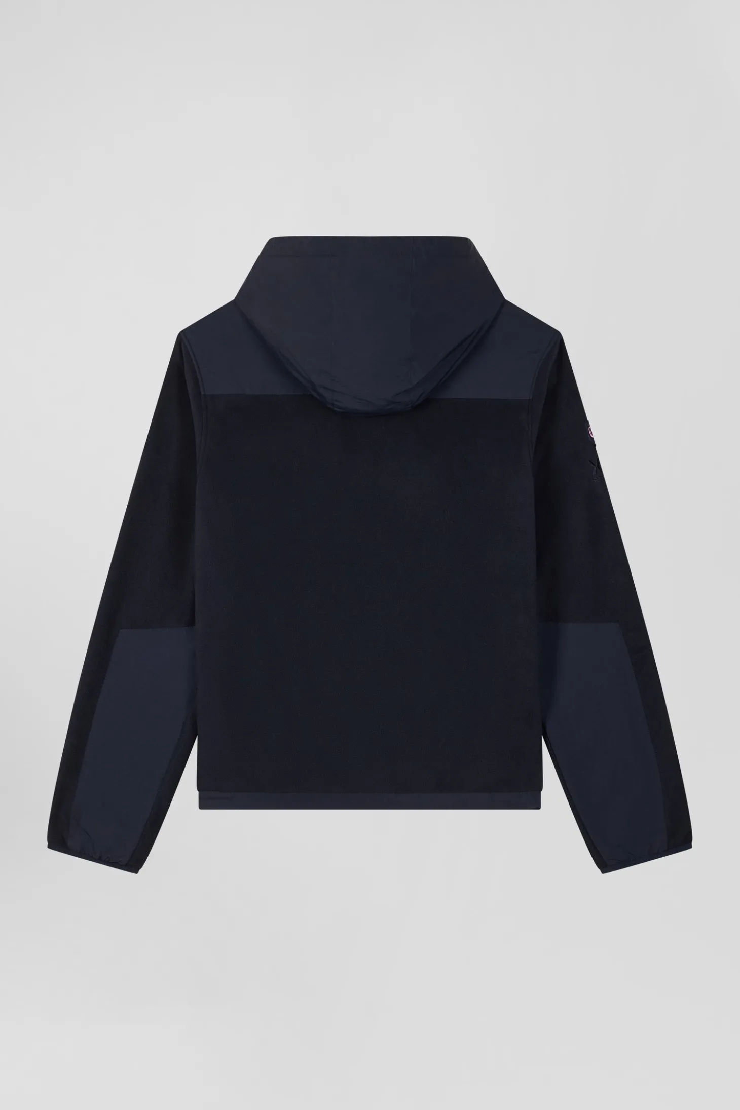 Regular navy blue zipped hoodie