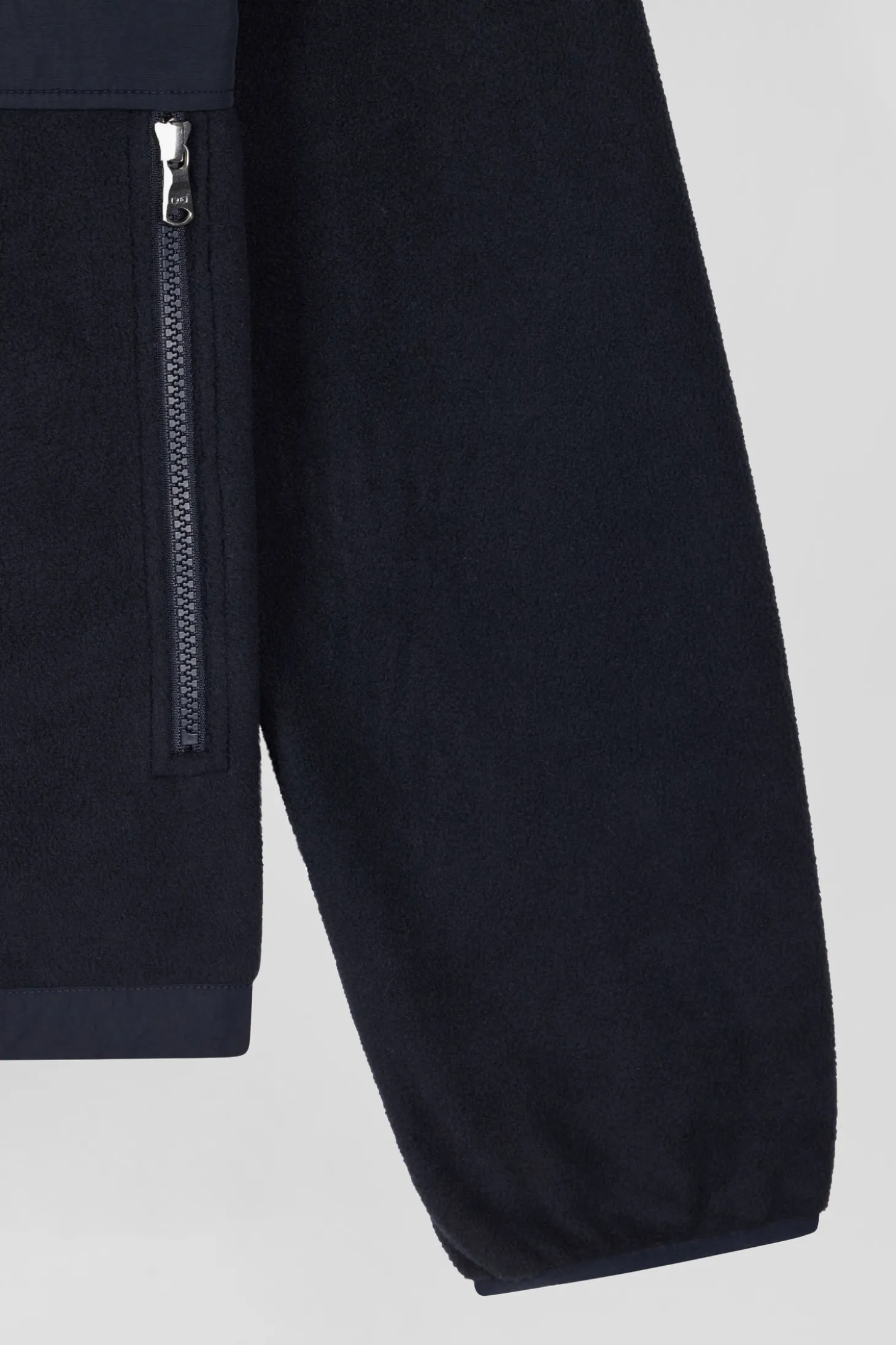 Regular navy blue zipped hoodie
