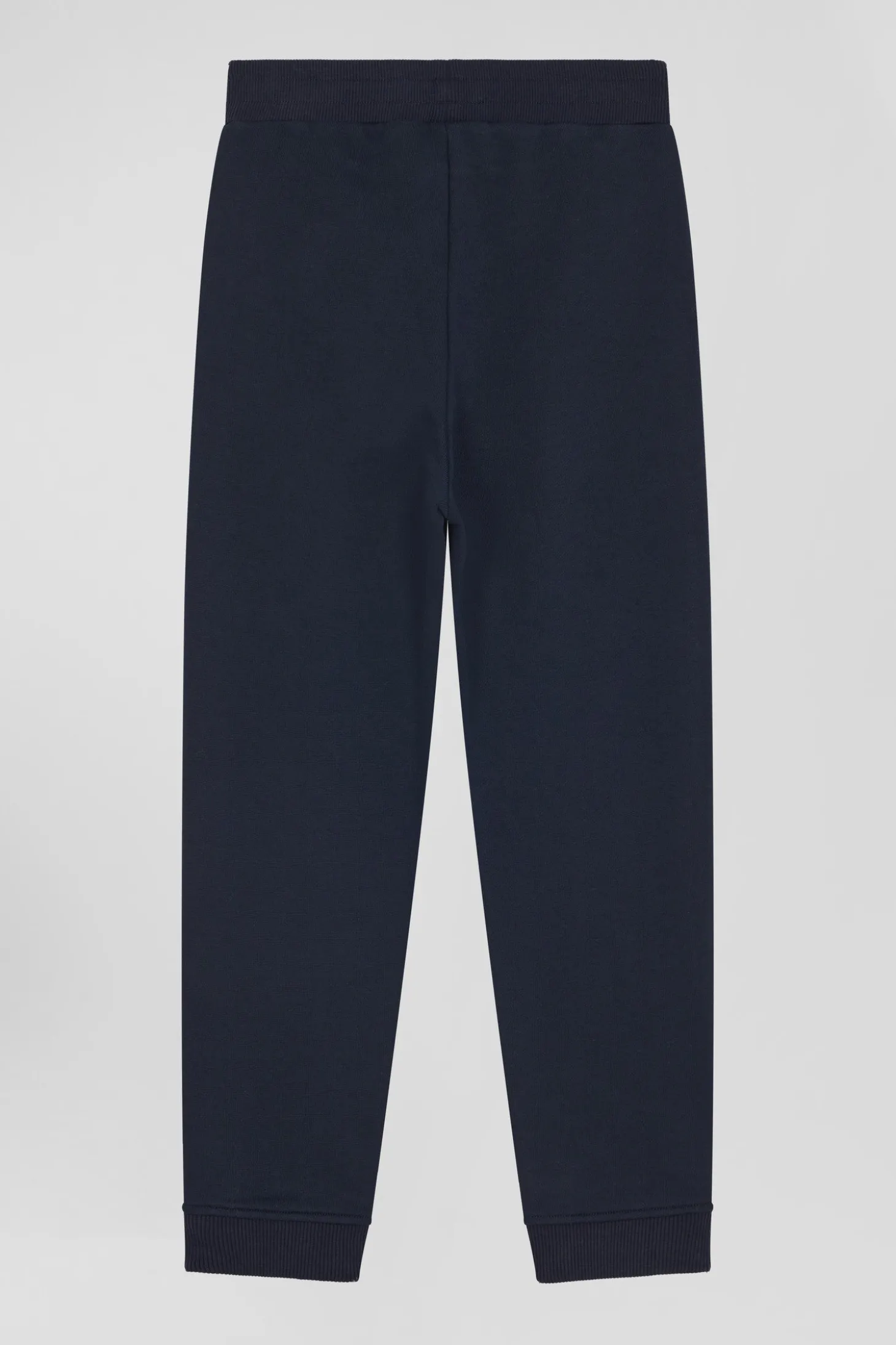 Regular navy brushed cotton fleece jogging bottoms