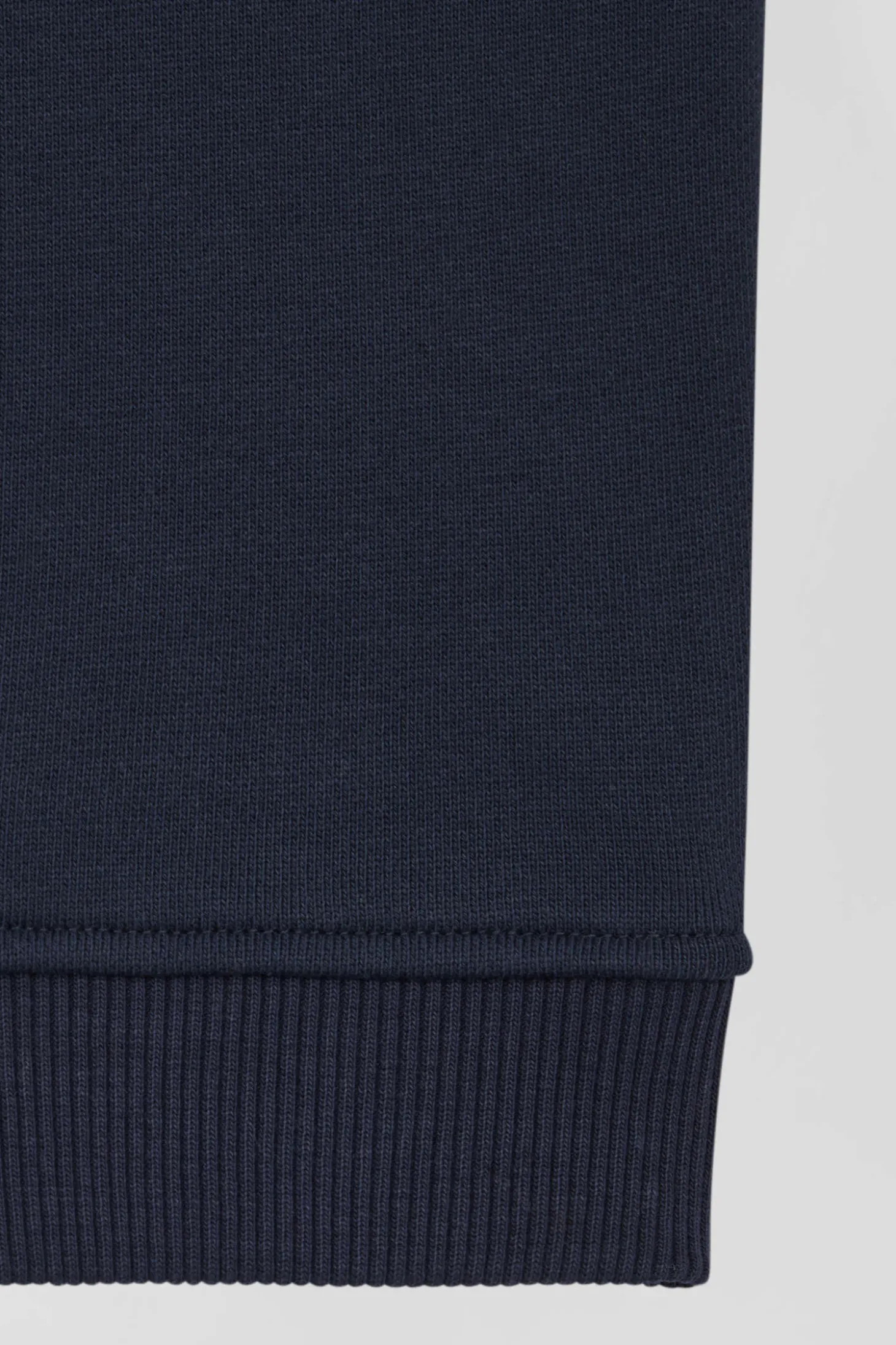 Regular navy brushed cotton fleece jogging bottoms