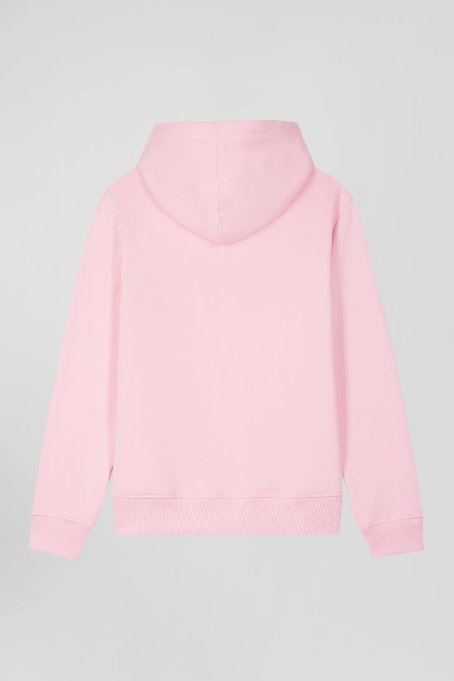 Regular pink brushed cotton fleece hoodie