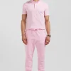 Regular pink brushed fleece jogging bottoms