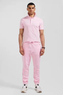 Regular pink brushed fleece jogging bottoms