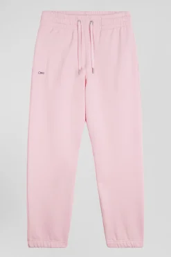 Regular pink brushed fleece jogging bottoms