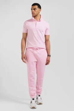 Regular pink brushed fleece jogging bottoms