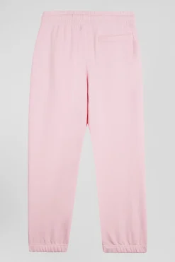 Regular pink brushed fleece jogging bottoms