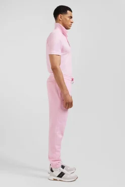 Regular pink brushed fleece jogging bottoms