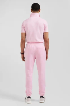 Regular pink brushed fleece jogging bottoms