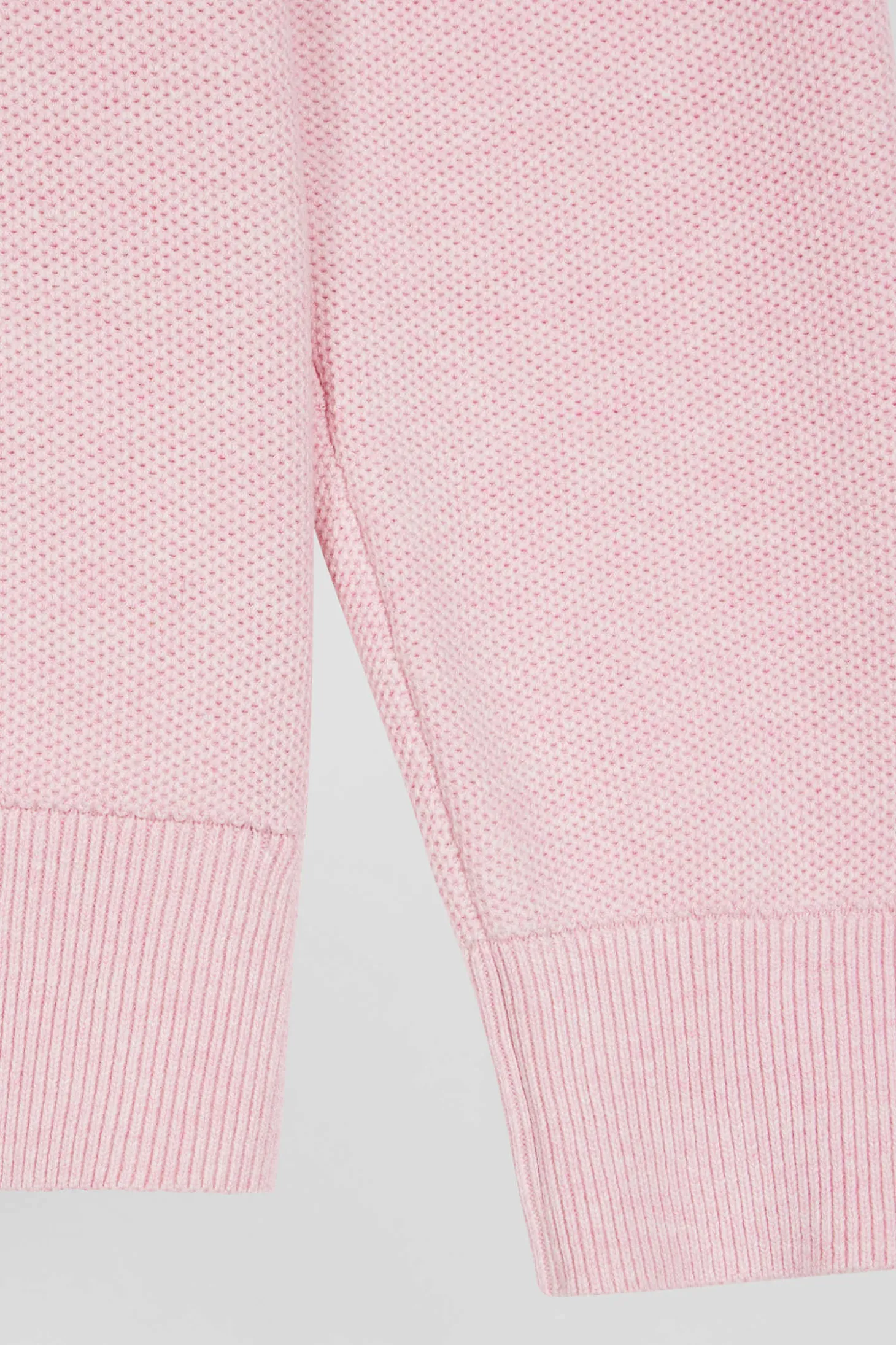 Regular pink cotton crew neck jumper