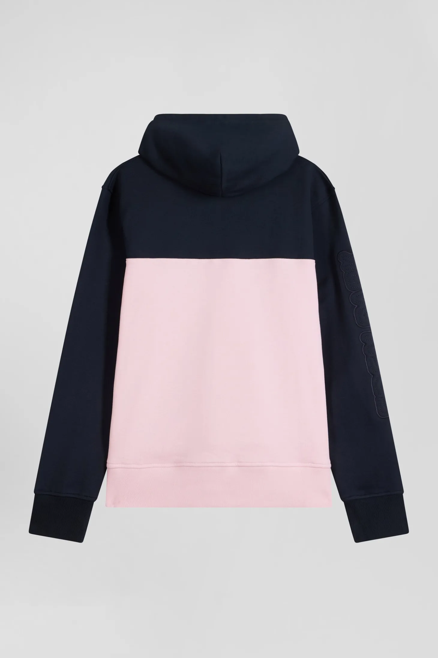 Regular pink cotton hoodie