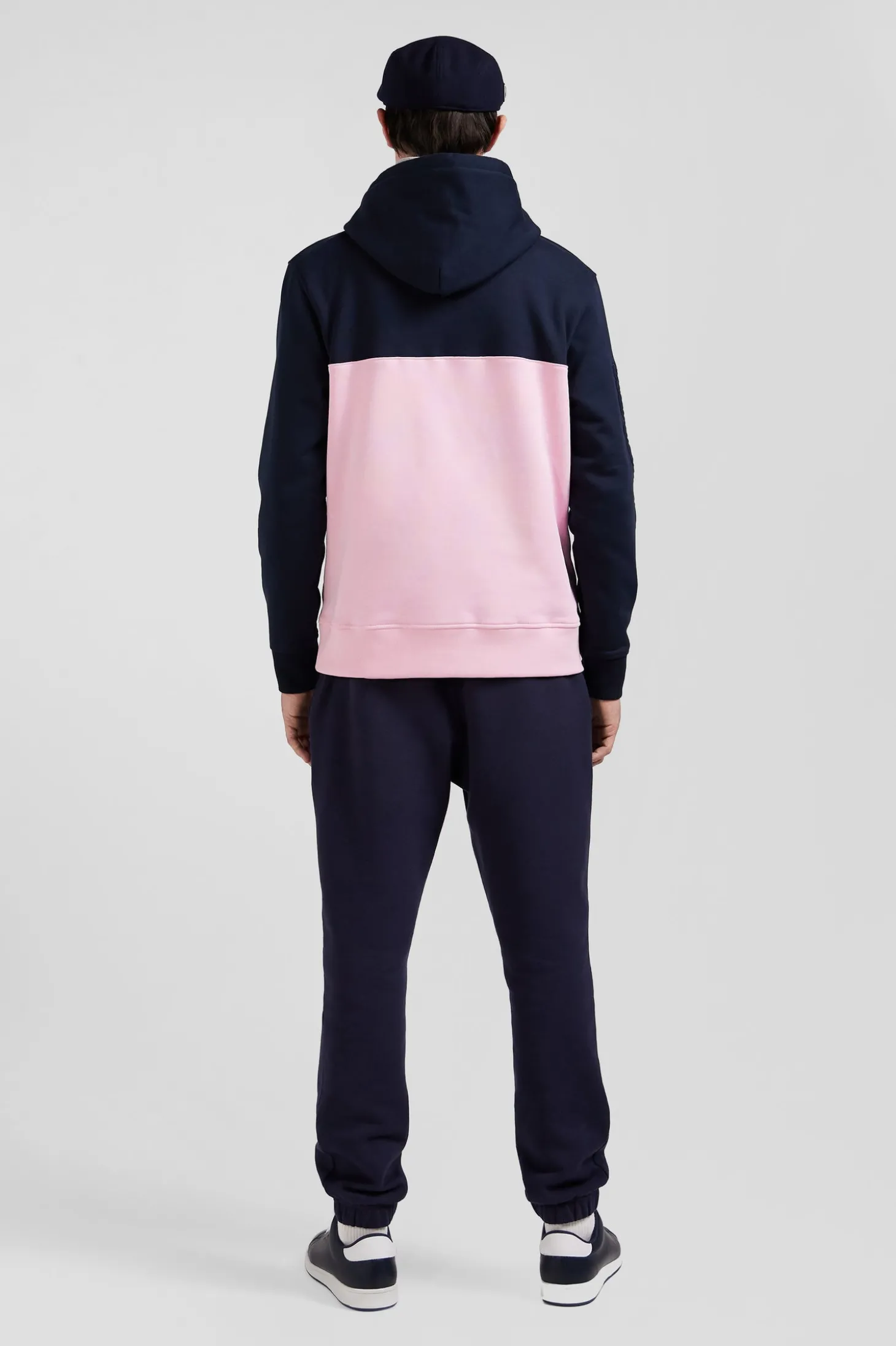 Regular pink cotton hoodie