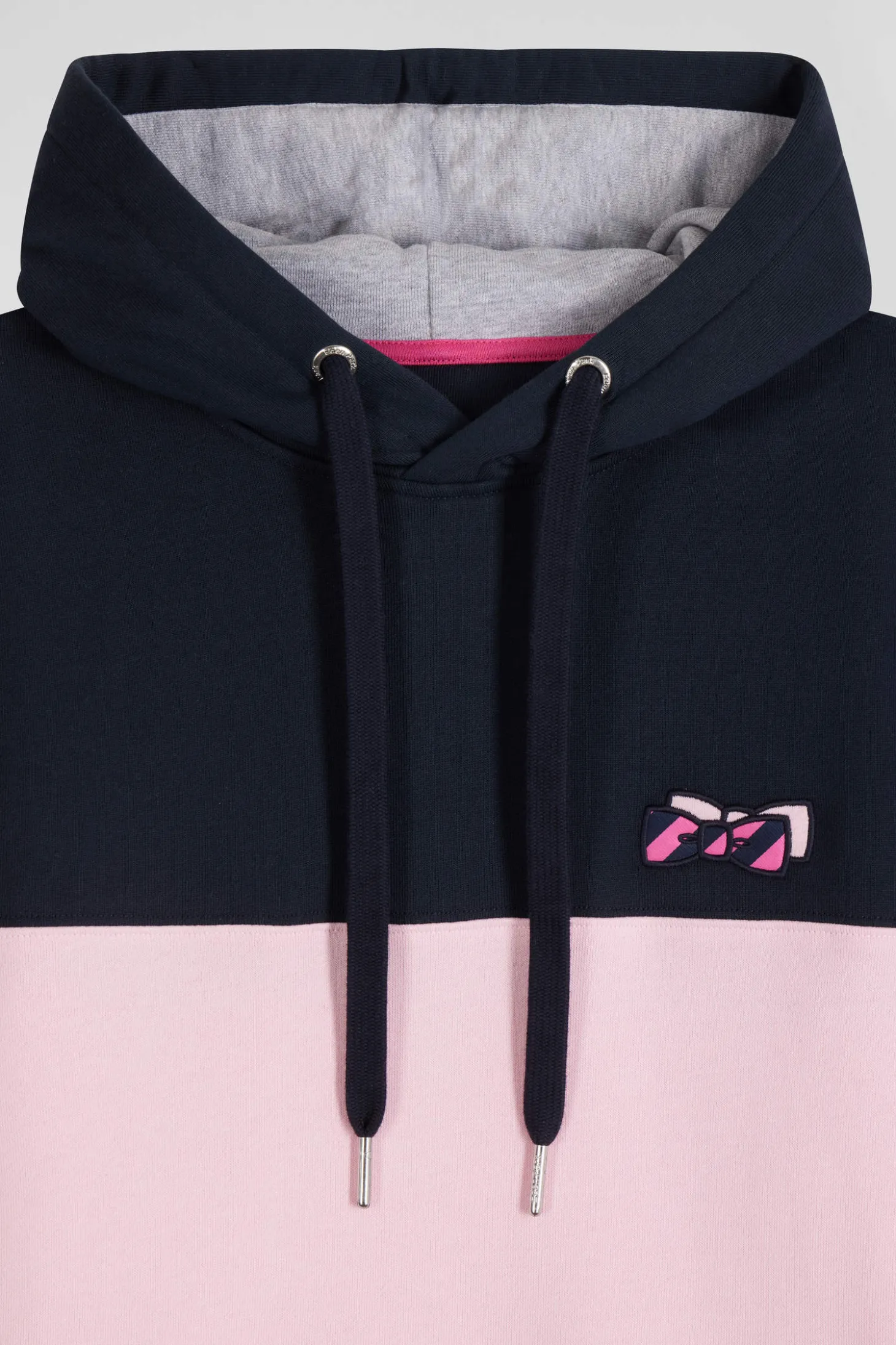 Regular pink cotton hoodie