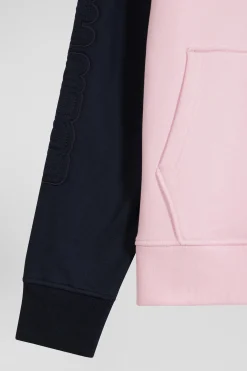 Regular pink cotton hoodie