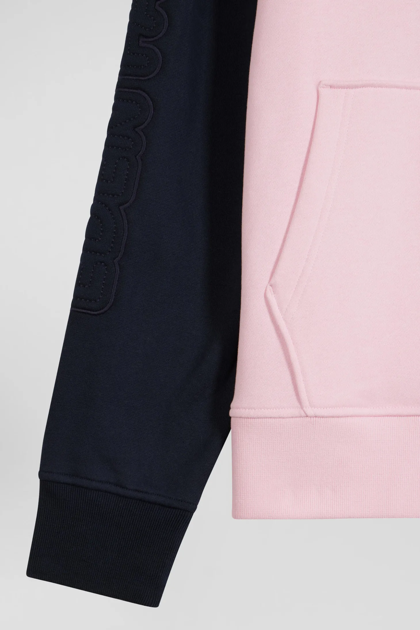 Regular pink cotton hoodie