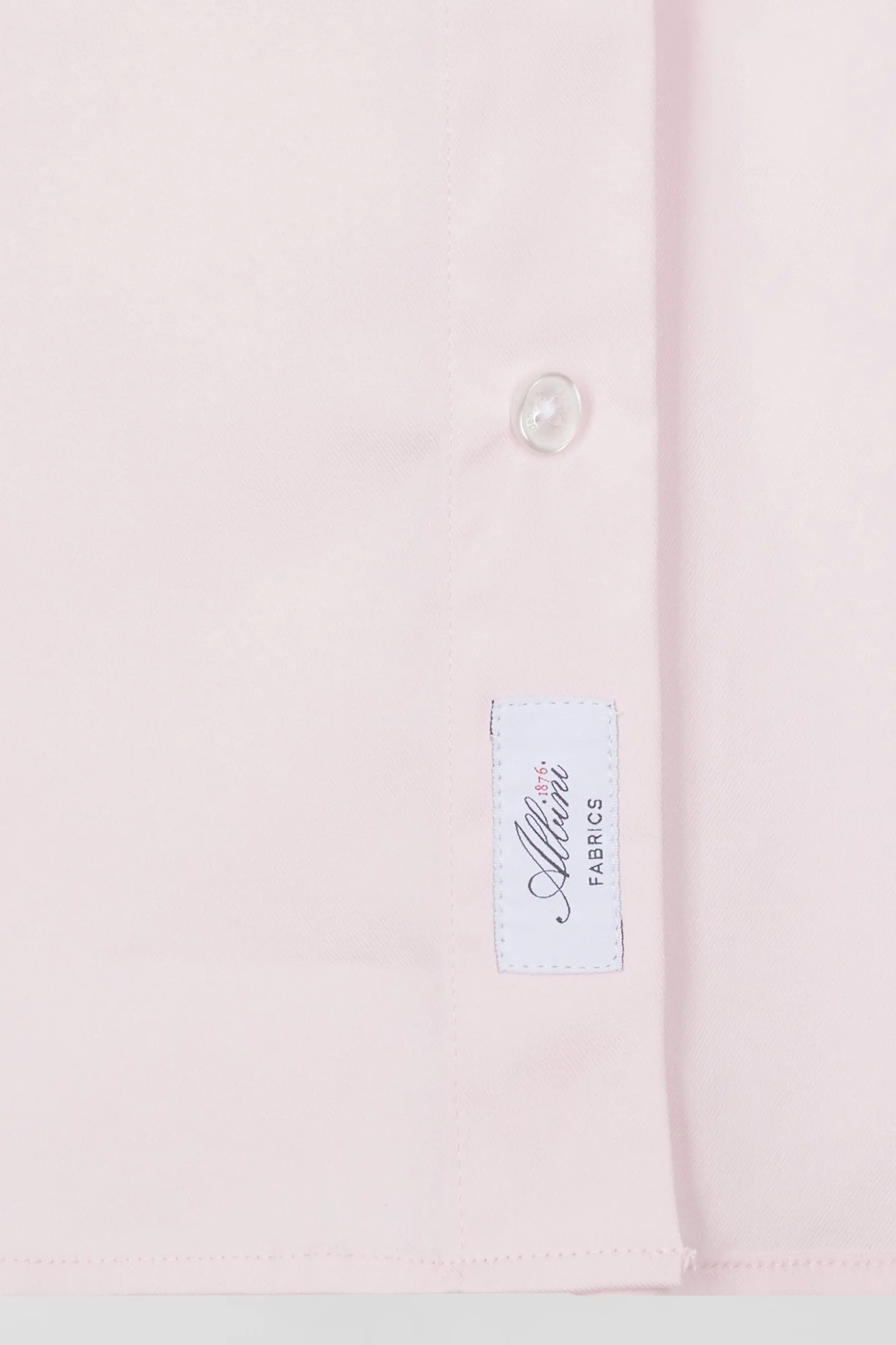 Regular plain pink mixed stretch cotton shirt
