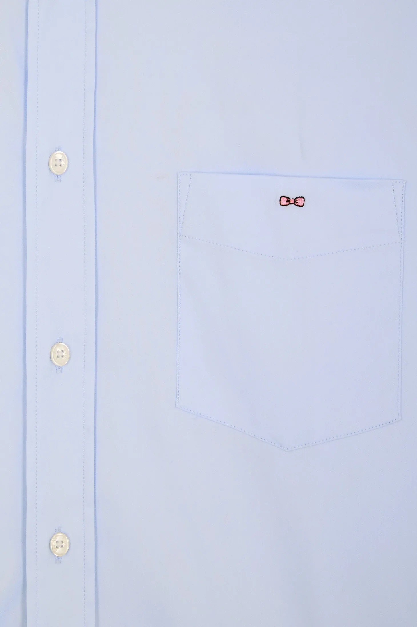 Regular plain sky blue mixed stretch cotton shirt