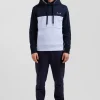 Regular sky blue cotton hoodie