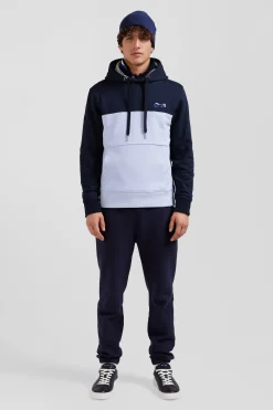 Regular sky blue cotton hoodie