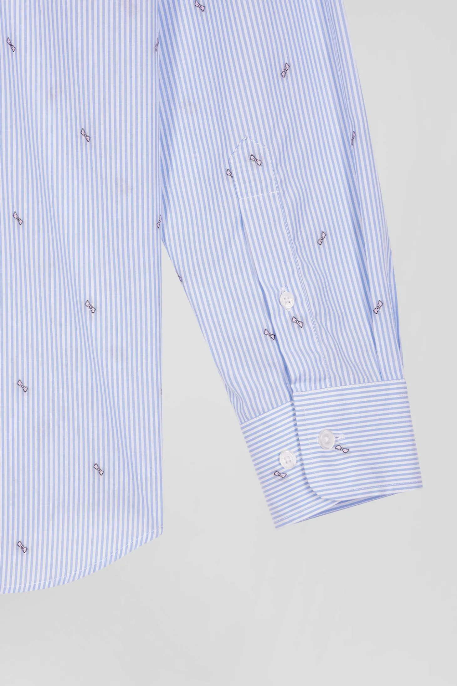 Regular sky blue cotton shirt