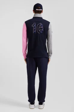 Regular tricolor XV de France long-sleeved cotton rugby shirt