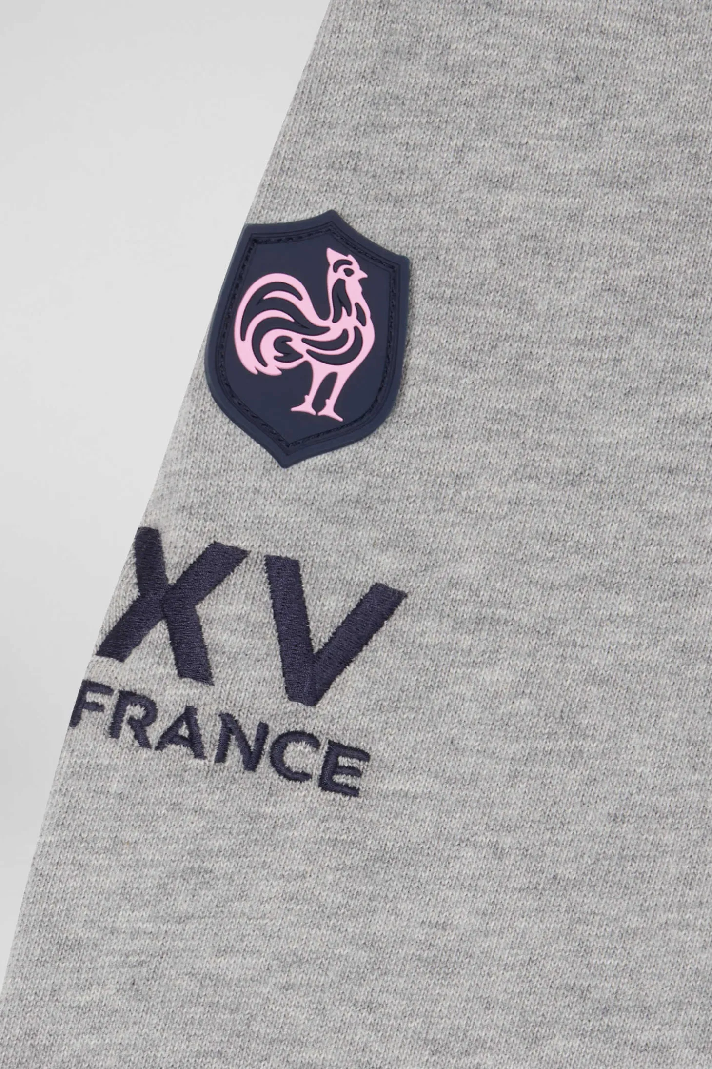 Regular tricolor XV de France long-sleeved cotton rugby shirt