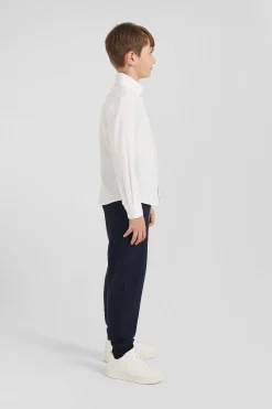 Regular white oxford cotton shirt