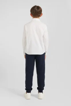 Regular white oxford cotton shirt