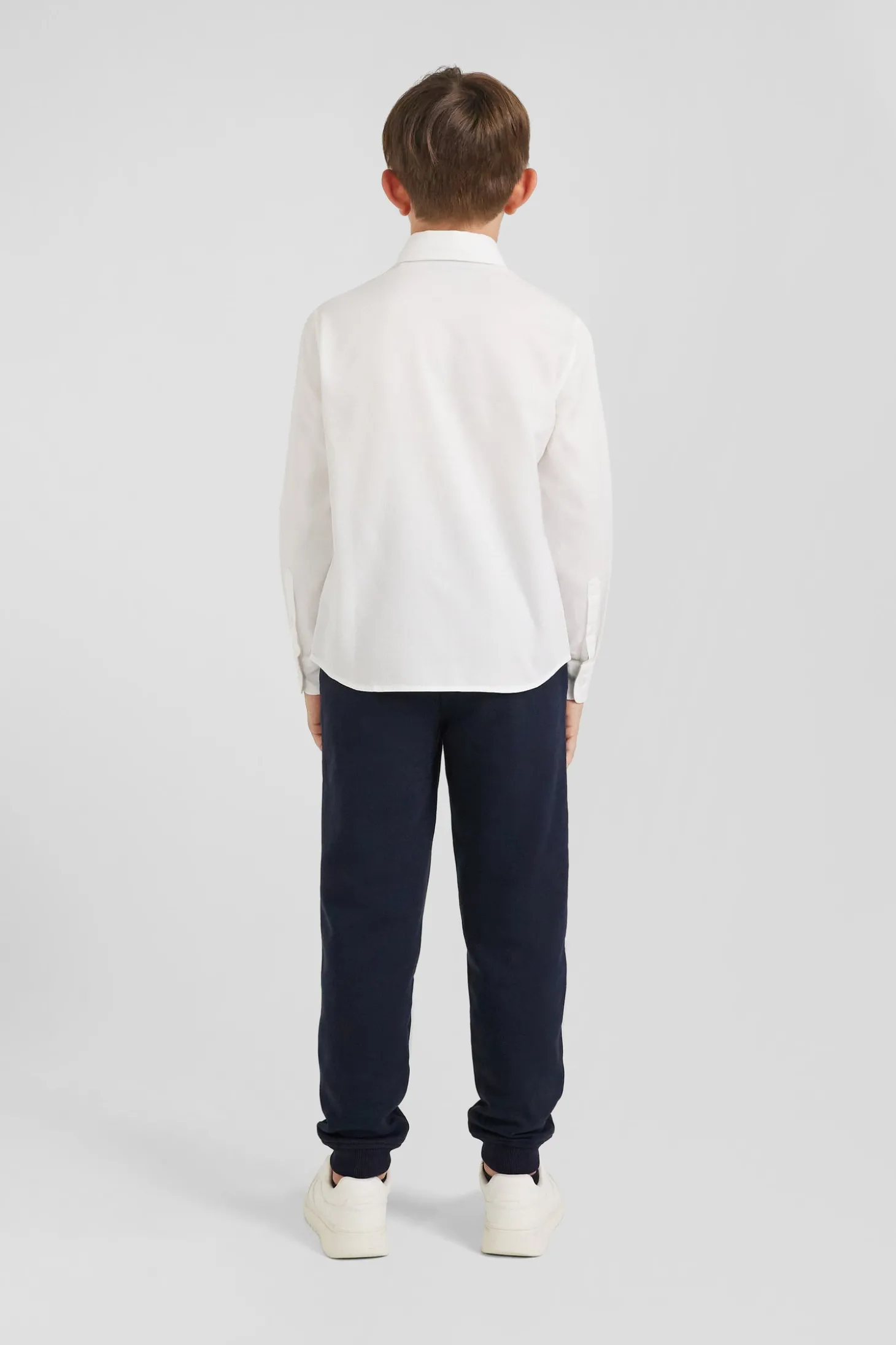 Regular white oxford cotton shirt