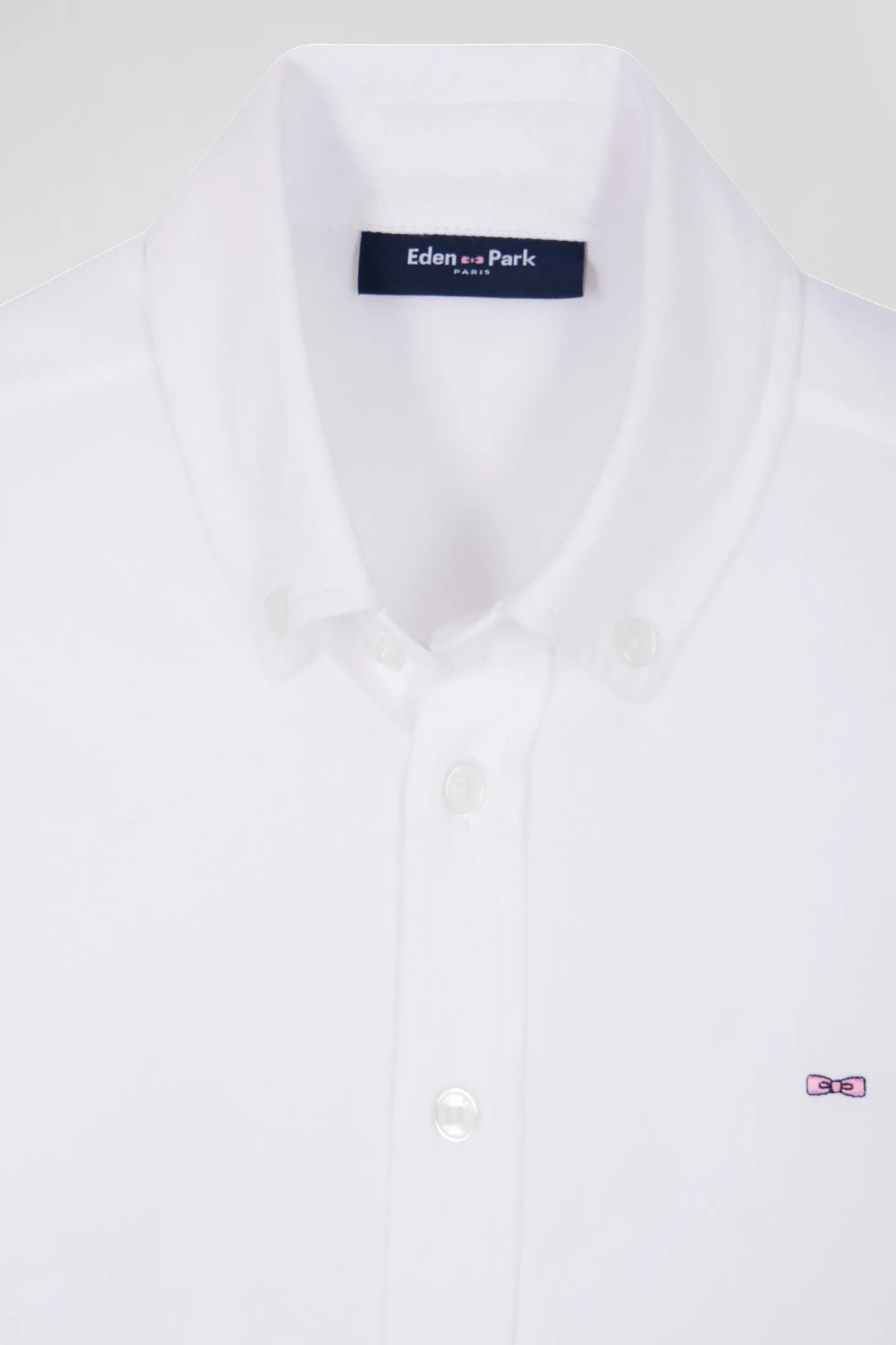 Regular white oxford cotton shirt