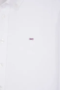 Regular white oxford cotton shirt