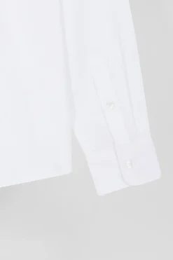 Regular white oxford cotton shirt