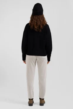 Relax anthracite grey blended wool and cotton cardigan