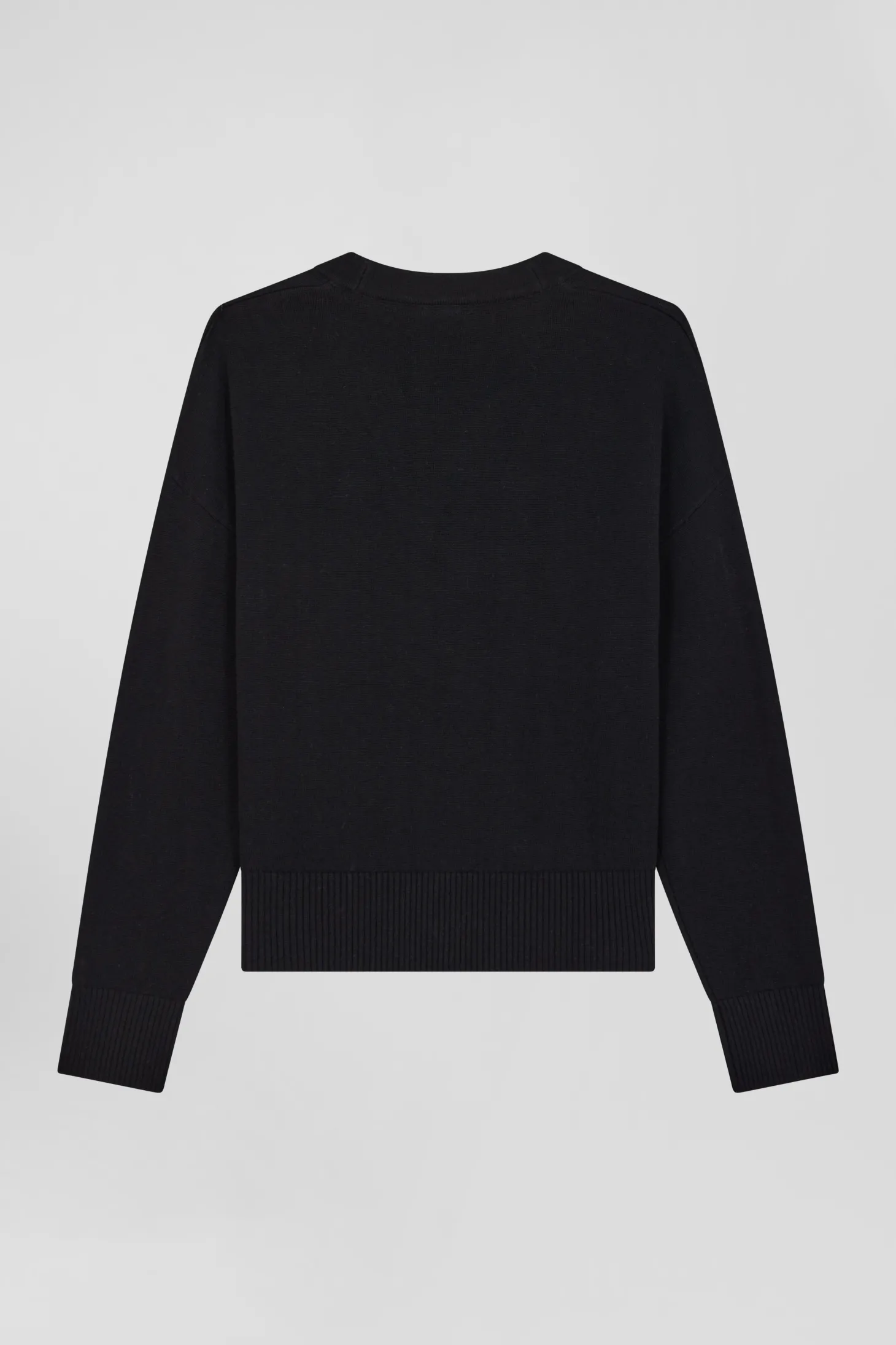 Relax anthracite grey blended wool and cotton cardigan