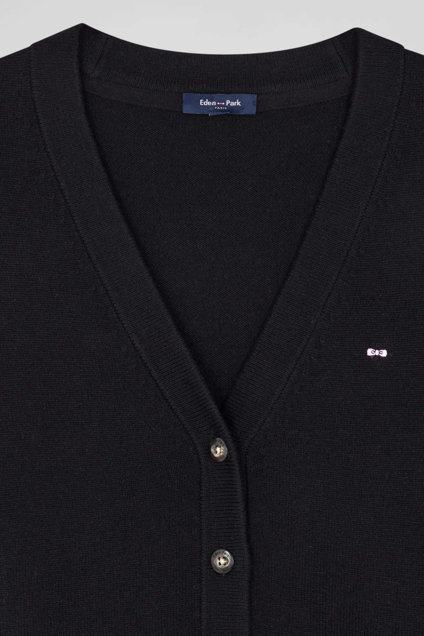 Relax anthracite grey blended wool and cotton cardigan