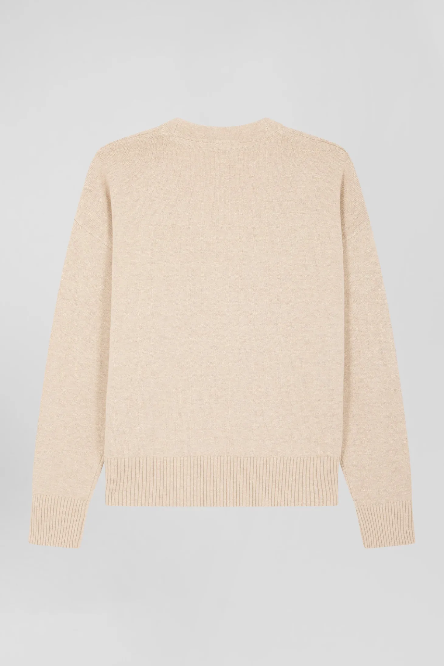 Relax beige blended wool and cotton cardigan