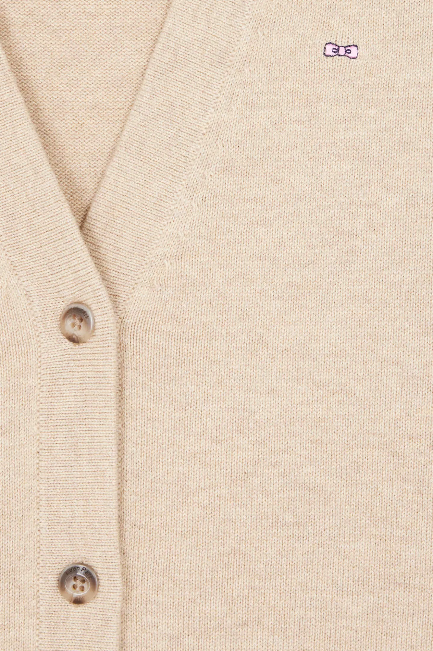 Relax beige blended wool and cotton cardigan
