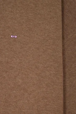 Relax brown wool and cotton crew neck jumper