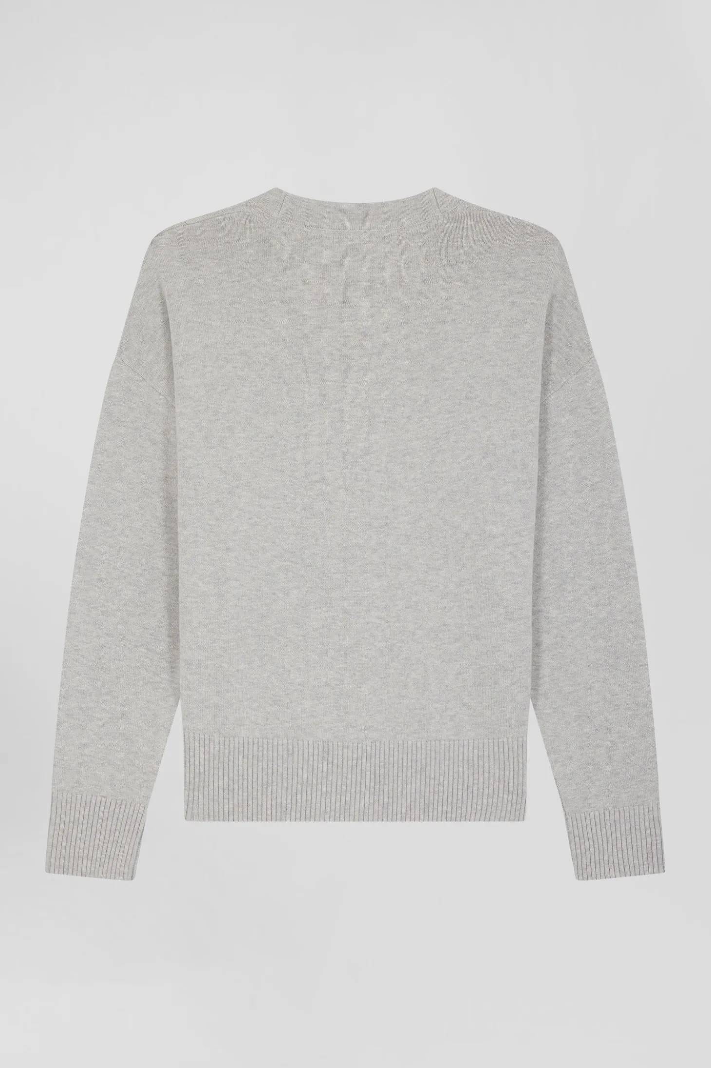 Relax grey blended wool and cotton cardigan