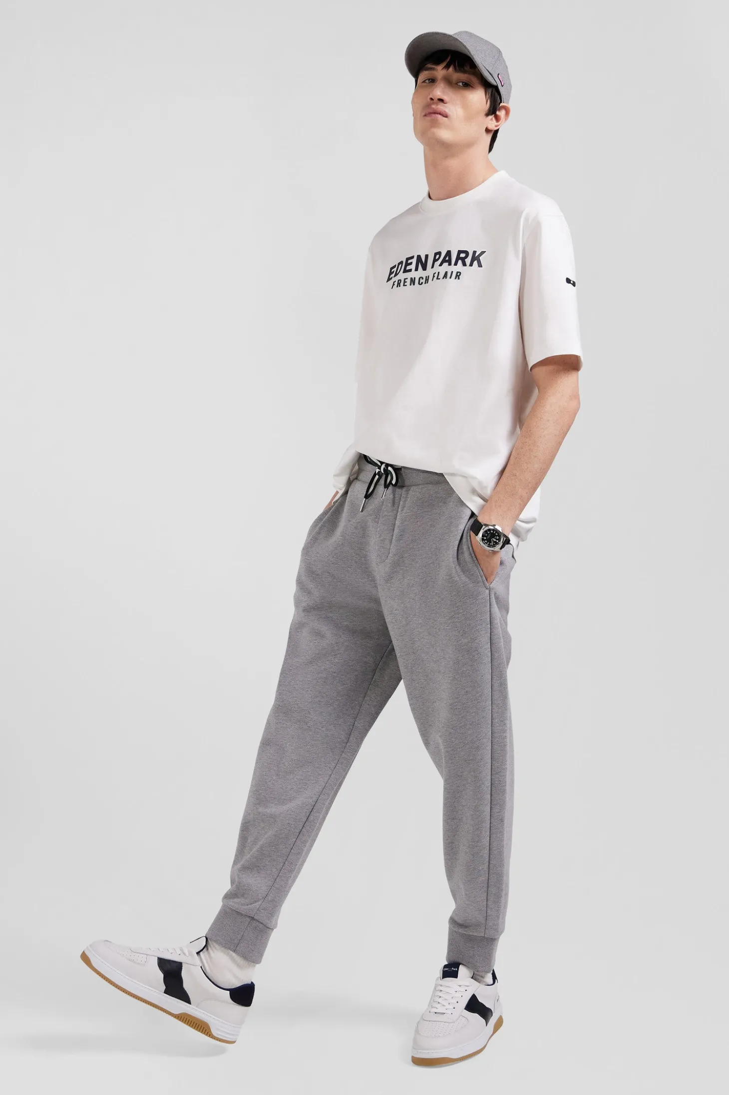 Relax grey brushed fleece jogging bottoms