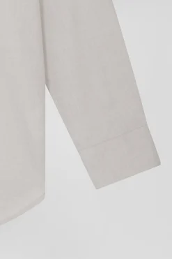 Relax grey checked cotton shirt with patch pockets