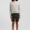 Relax light grey wool and cotton crew neck jumper