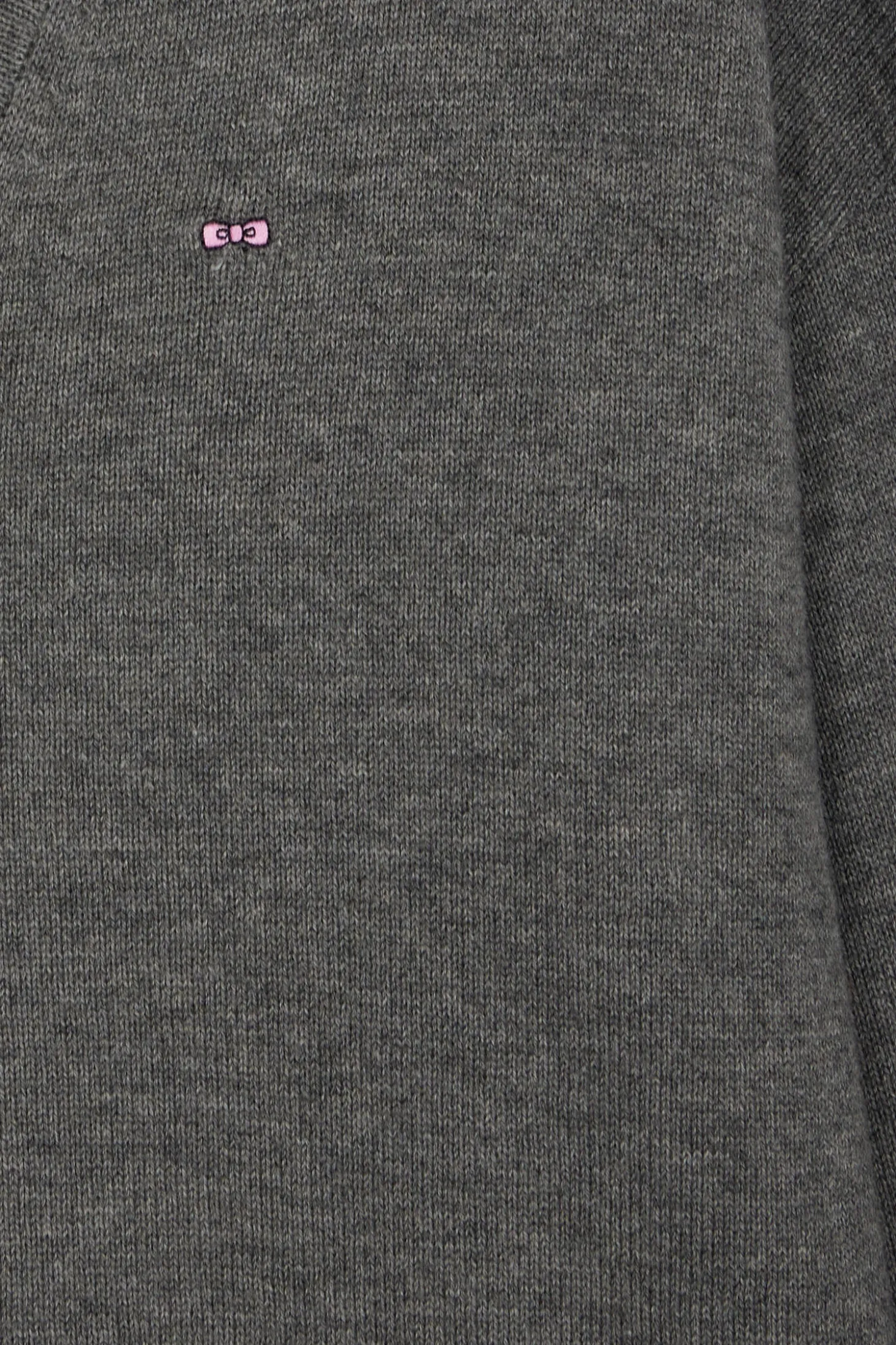Relax mottled grey blended wool and cotton cardigan