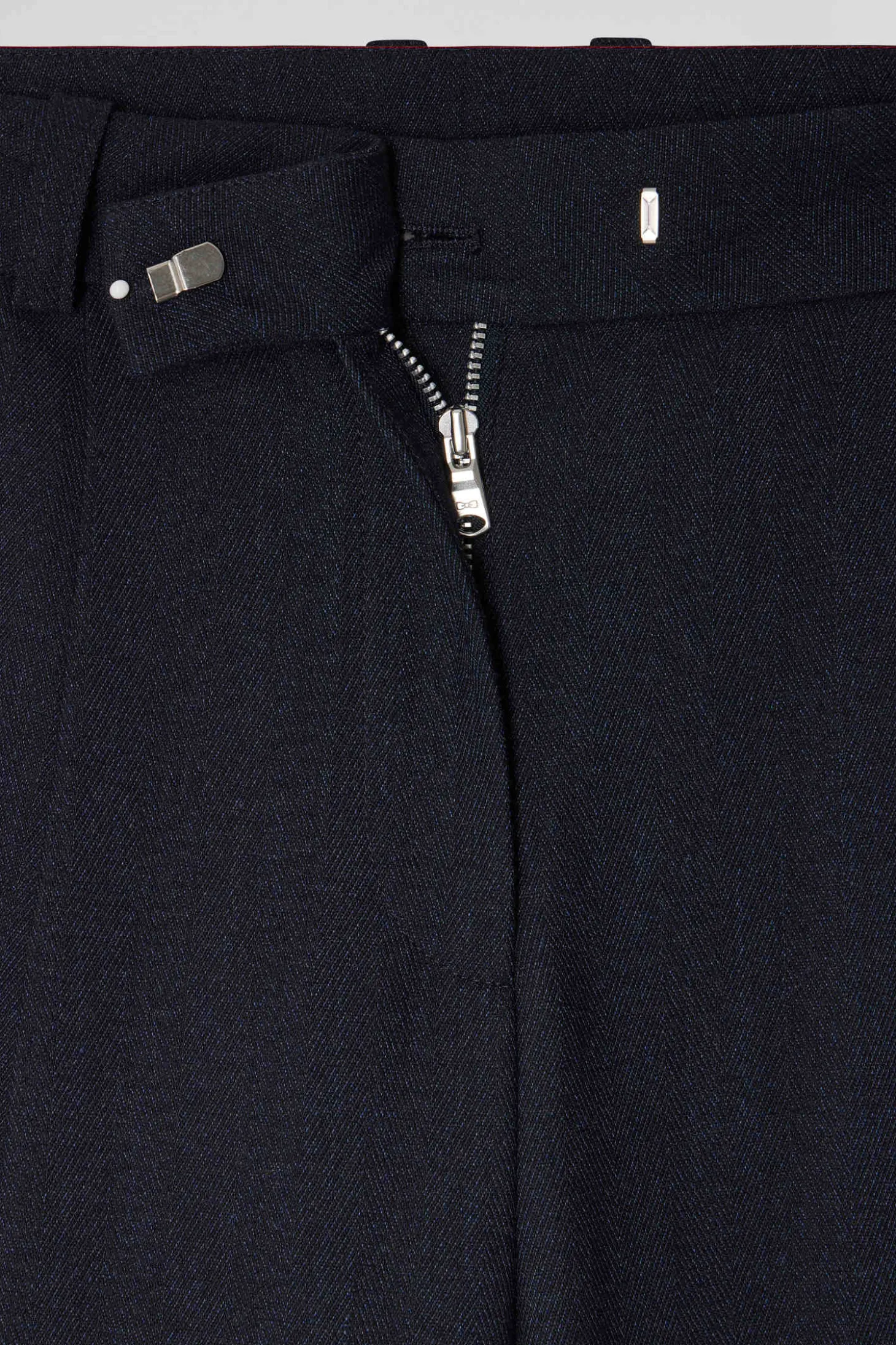 Relax navy blue checked trousers